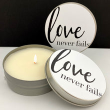 Load image into Gallery viewer, Love Never Fails Candle