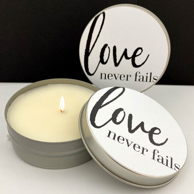 Love Never Fails Candle