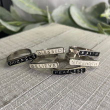 Load image into Gallery viewer, Faith-Based Stackable Statement Rings